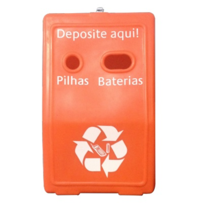 LIXEIRA RETANGULAR PILHAS E BATERIAS 27 LTS
