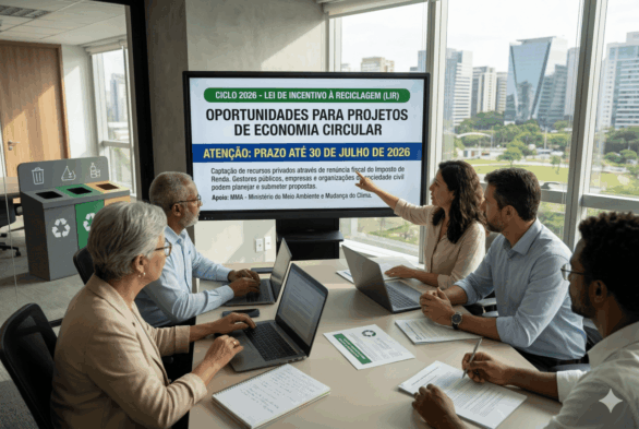 Ciclo 2026 da Lei de Incentivo à Reciclagem abre oportunidades para projetos de economia circular Atenção: o prazo vai até o dia 30 de julho de 2026.