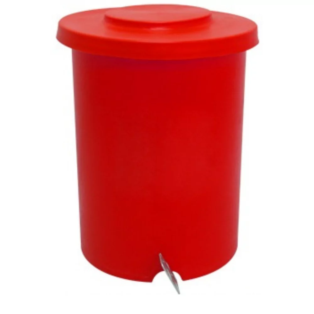 LIXEIRA TUBULAR MUITO RESISTENTE COM PEDAL METÁLICO GALVANIZADO - 30 LITROS LIXEIRA TUBULAR MUITO RESISTENTE COM PEDAL METÁLICO GALVANIZADO - 30 LITROS - Imagem 4