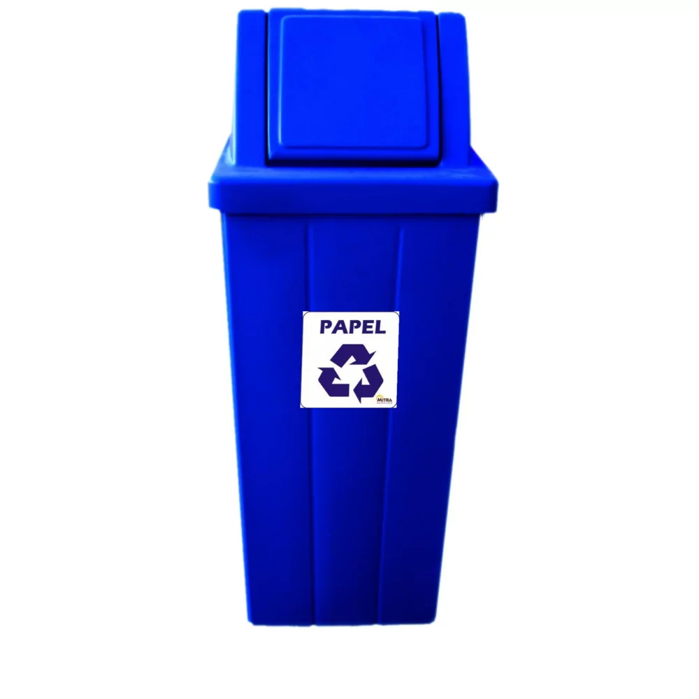 LIXEIRA RETANGULAR BÁSCULA MUITO RESISTENTE - 100 LITROS