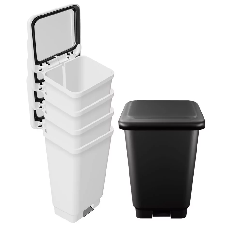 LIXEIRA COM PEDAL E ARO RETANGULAR  – 50 LITROS - Imagem 4