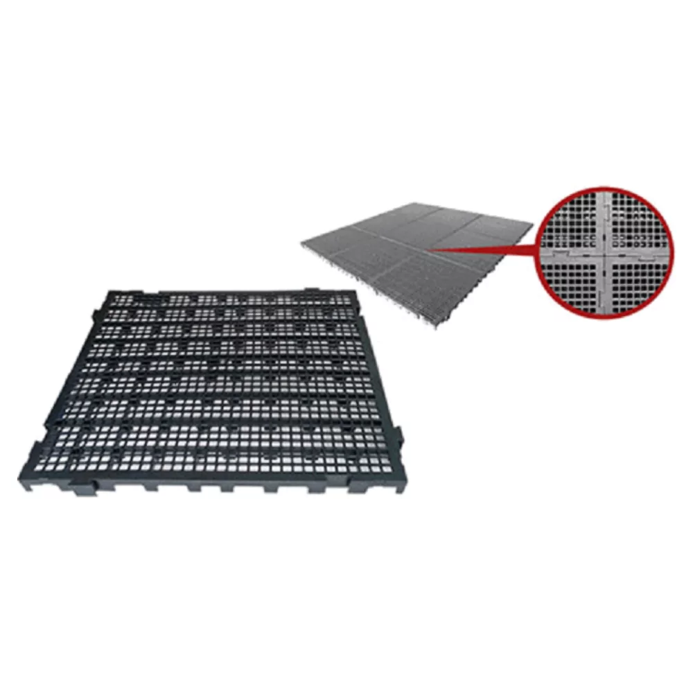 PISO DE PLASTICO 50 X 50 x 3 CM MODULAR PRETO PISO DE PLASTICO 50 X 50 x 3 CM MODULAR PRETO - Imagem 2