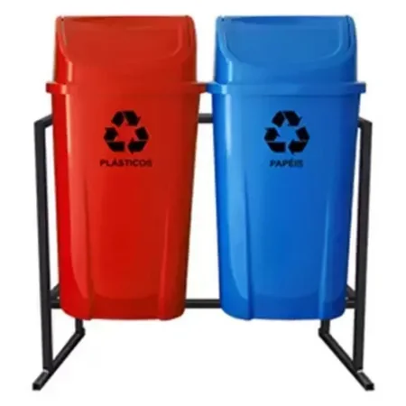 CONJUNTO 02 LIXEIRAS BÁSCULA = 60 LITROS CONJUNTO 02 LIXEIRAS BÁSCULA = 60 LITROS