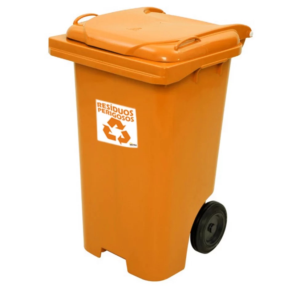 CARRINHO COLETOR DE LIXO COM RODA 120 LITROS - Imagem 3