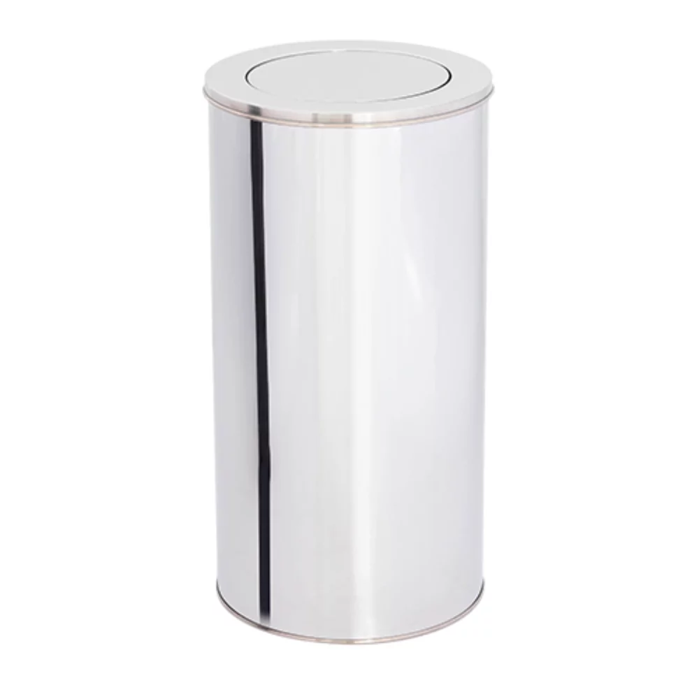 LIXEIRA INOX COM TAMPA VAI E VEM - 50 LITROS - Imagem 2