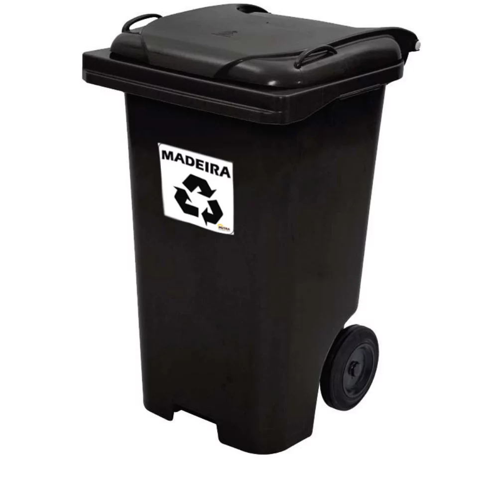 CARRINHO COLETOR DE LIXO COM RODA 120 LITROS - Imagem 7