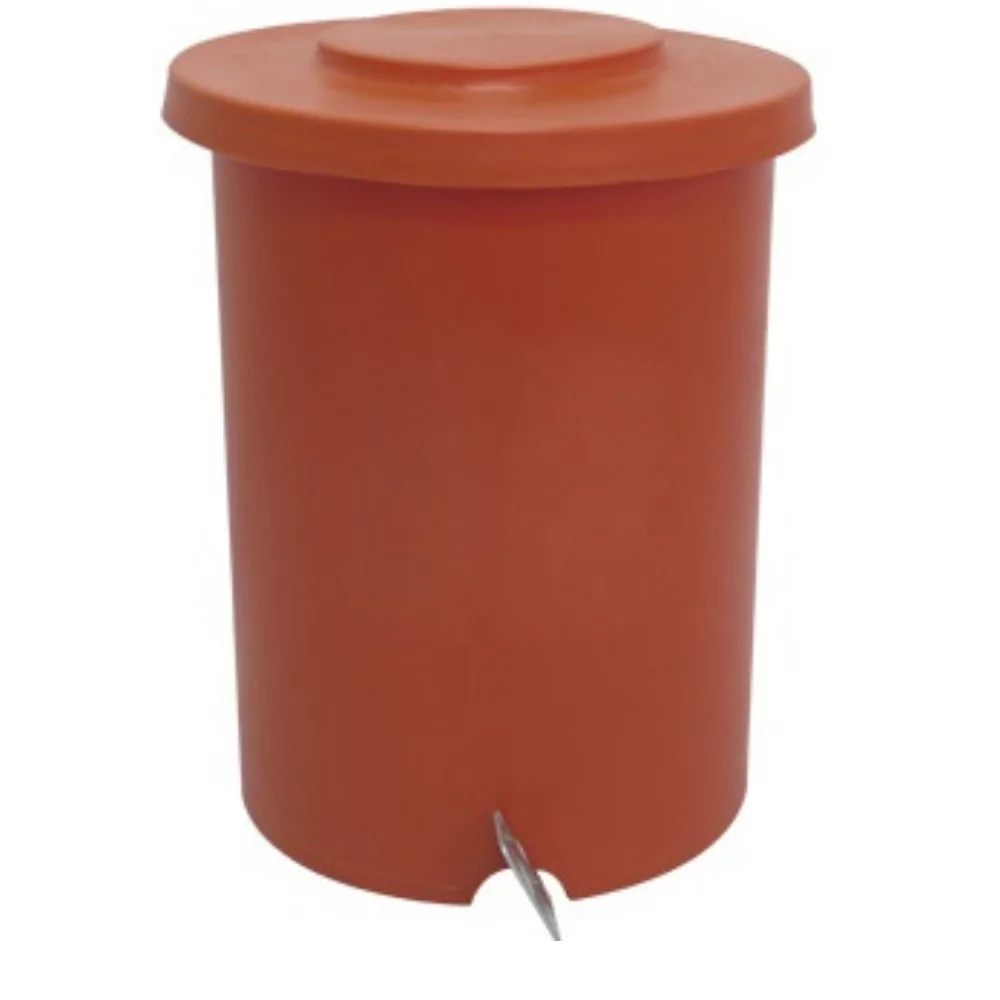 LIXEIRA TUBULAR MUITO RESISTENTE COM PEDAL METÁLICO GALVANIZADO - 30 LITROS LIXEIRA TUBULAR MUITO RESISTENTE COM PEDAL METÁLICO GALVANIZADO - 30 LITROS - Imagem 5