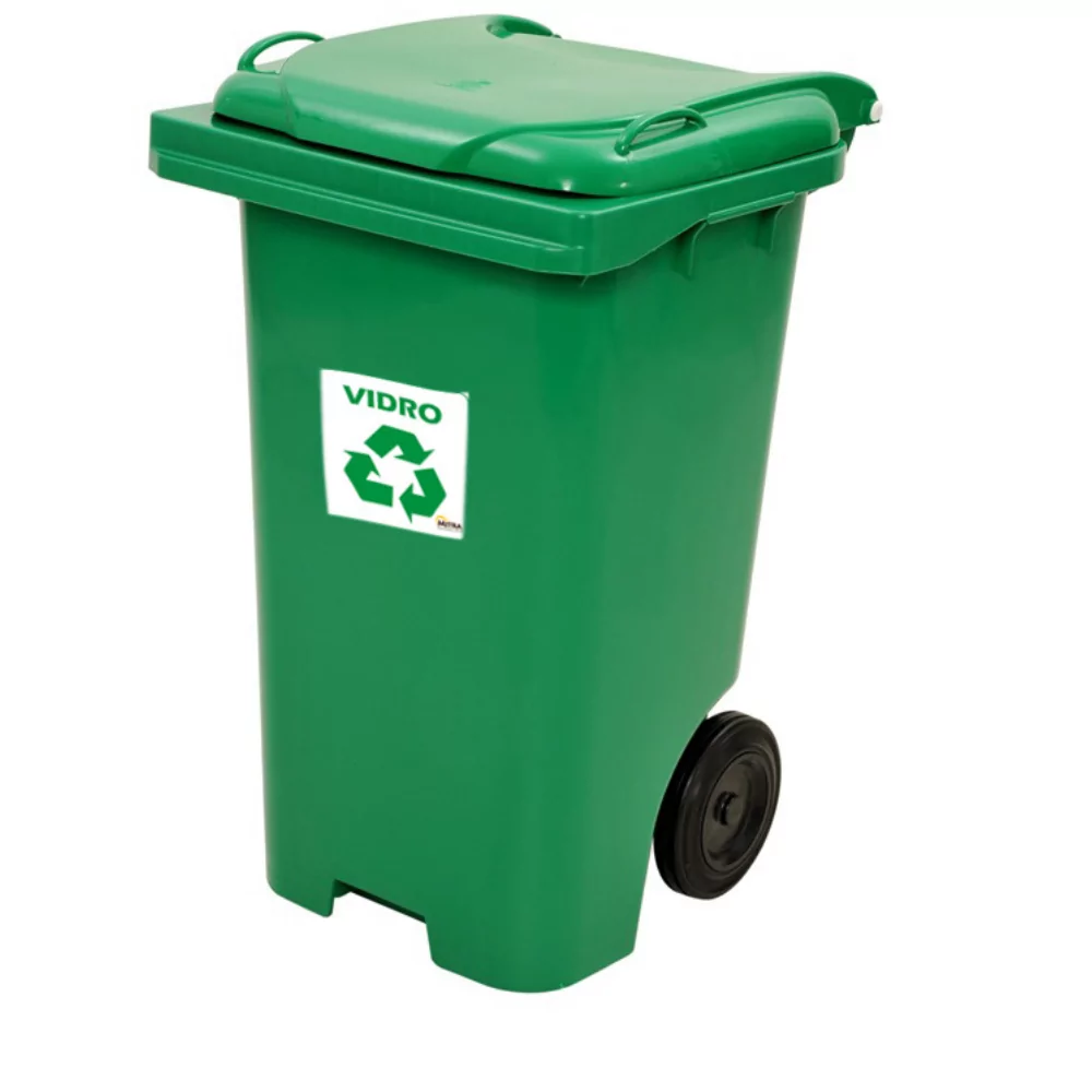 CARRINHO COLETOR DE LIXO COM RODA 120 LITROS