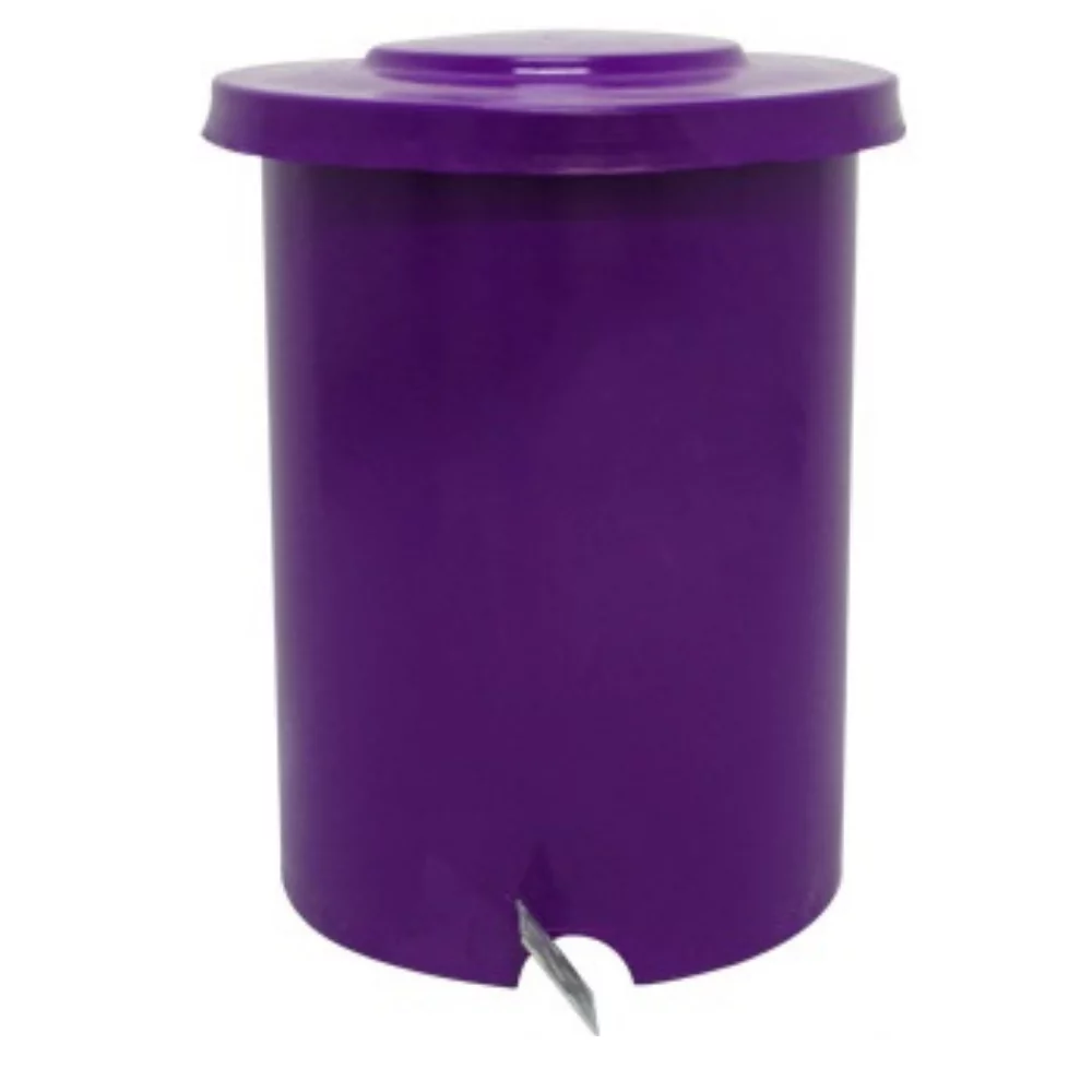 LIXEIRA TUBULAR MUITO RESISTENTE COM PEDAL METÁLICO GALVANIZADO - 30 LITROS LIXEIRA TUBULAR MUITO RESISTENTE COM PEDAL METÁLICO GALVANIZADO - 30 LITROS - Imagem 2