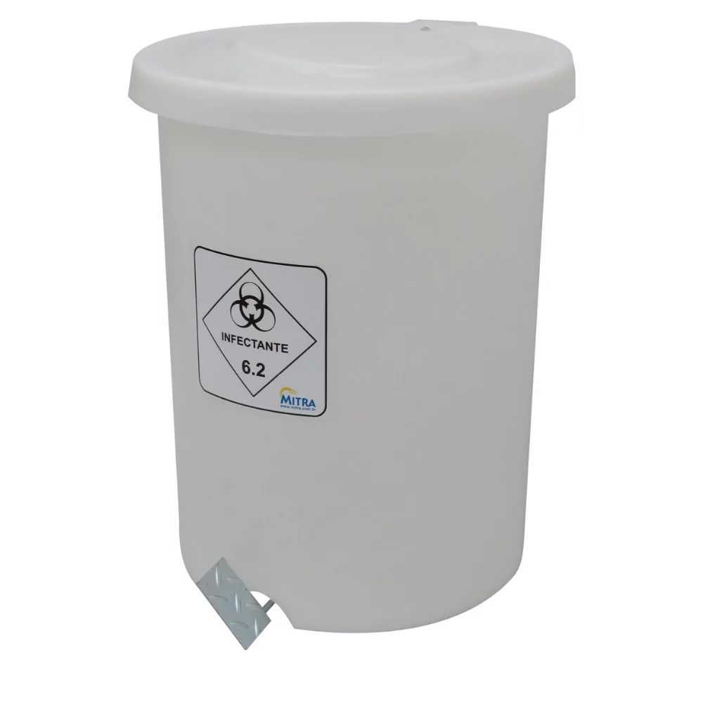 LIXEIRA TUBULAR MUITO RESISTENTE COM PEDAL METÁLICO GALVANIZADO - 30 LITROS LIXEIRA TUBULAR MUITO RESISTENTE COM PEDAL METÁLICO GALVANIZADO - 30 LITROS