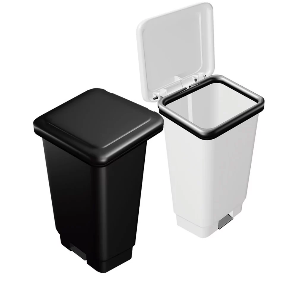 LIXEIRA COM PEDAL E ARO RETANGULAR  – 50 LITROS