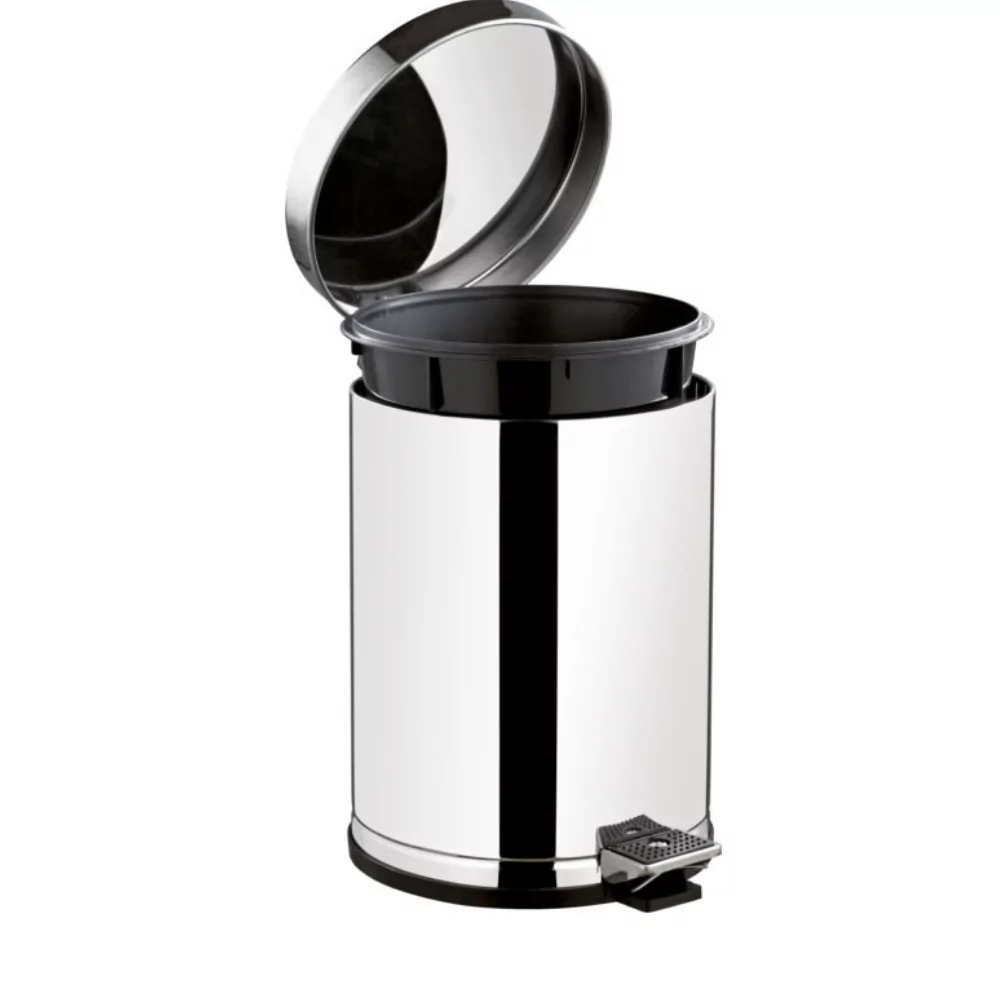LIXEIRA INOX COM PEDAL E CESTO INTERNO - 10,5 LITROS - Imagem 4
