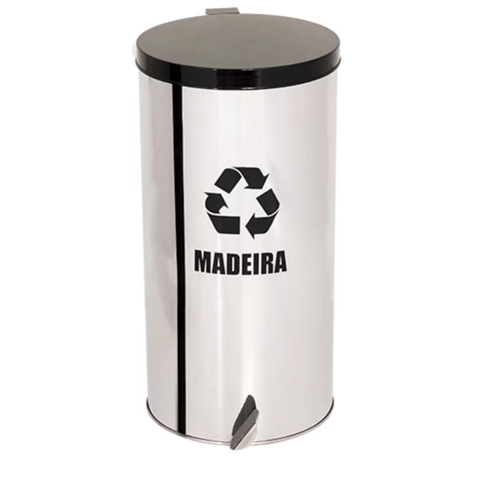 LIXEIRA INOX COM PEDAL TAMPA COLORIDA - MODELO TUBULAR - 95 LITROS - Imagem 15