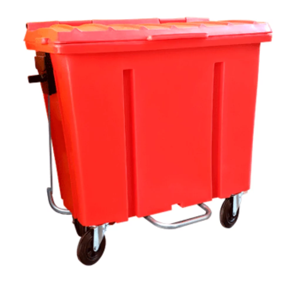CARRINHO CONTAINER DE LIXO COM PEDAL – 1000 LITROS