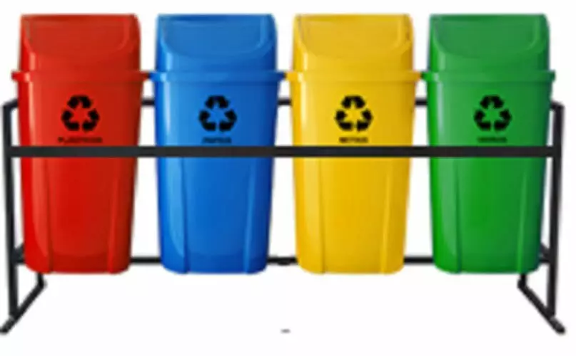 CONJUNTO 04 LIXEIRAS BÁSCULA INJETADA 60 LITROS CONJUNTO 04 LIXEIRAS BÁSCULA INJETADA 60 LITROS - Imagem 2