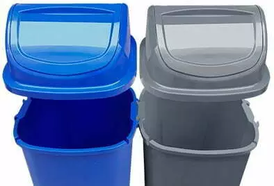 CONJUNTO LIXEIRA BASCULANTE RETANGULAR INJETADA 60 LITROS - Imagem 3