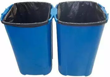 CONJUNTO LIXEIRA BASCULANTE RETANGULAR INJETADA 60 LITROS - Imagem 2